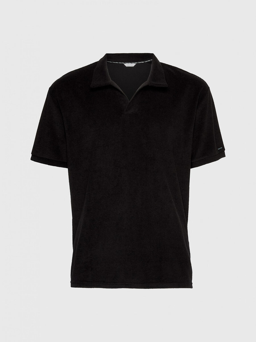 Černá pánská košile s polo límečkem a signovanou páskou - Calvin Klein, XL i10_P61937_2:93_