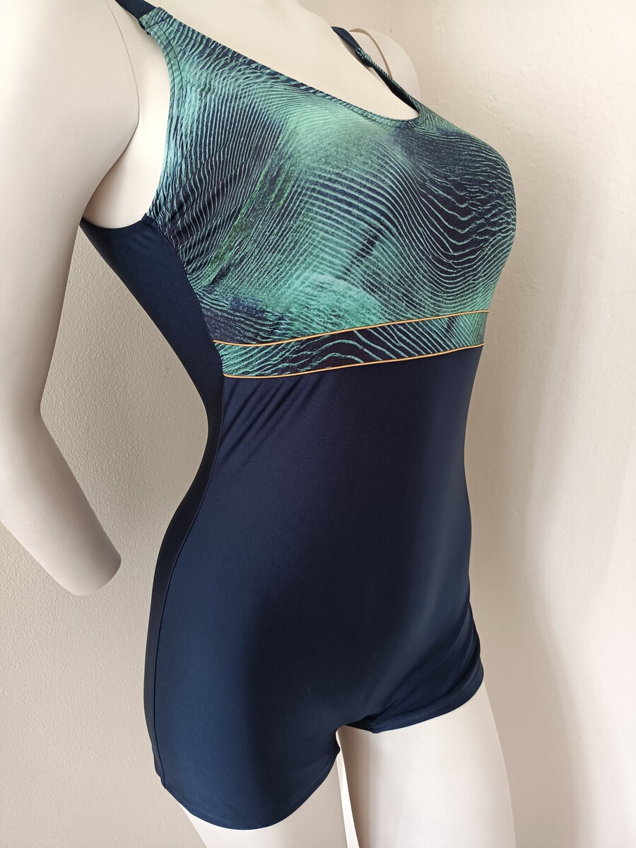 Oceanic dámské plavky - Self, tm.modrá-zelená L-40 i10_P25145_1:1730_2:499_