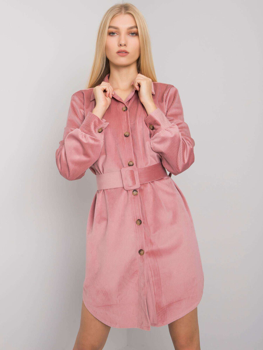 Dámské špinavě růžové šaty na knoflíky FPrice, jedna velikost i523_2016103066001