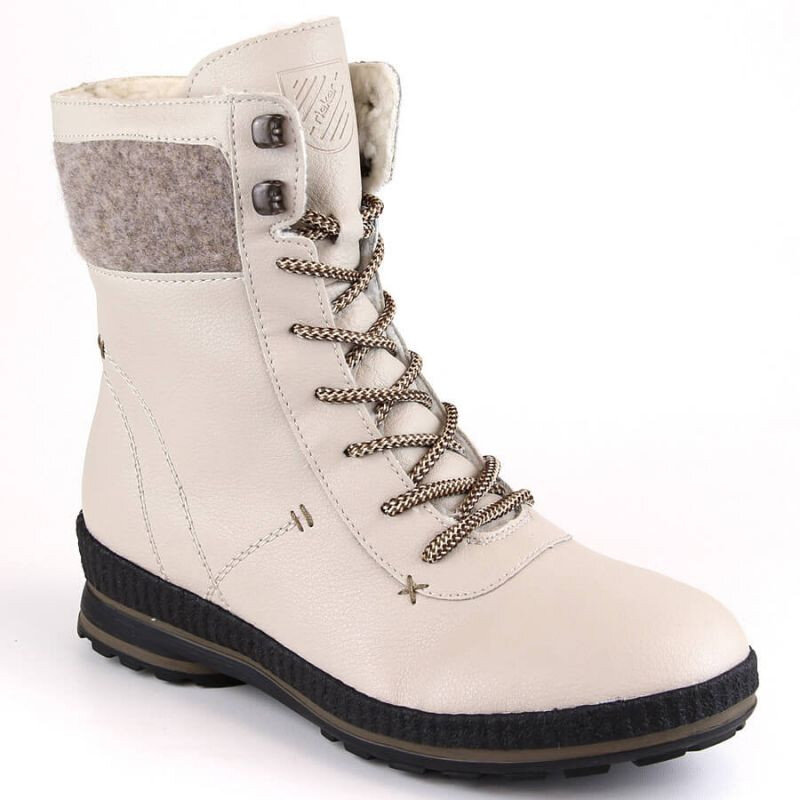 Zimní dámské kožené kotníkové boty Rieker W beige, 38 i476_32875480