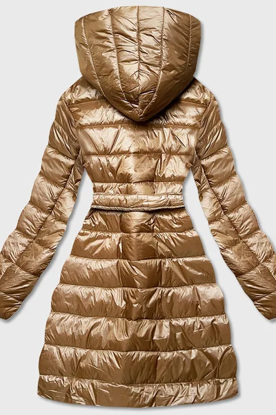 Zimní bunda s kapucí Ann Gissy - Lehká Hnědá