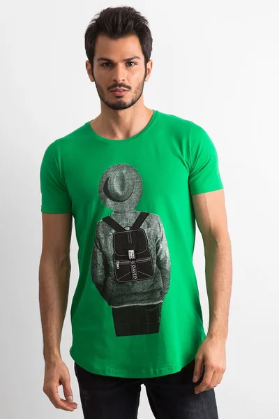 Pánské zelené tričko s potiskem FPrice