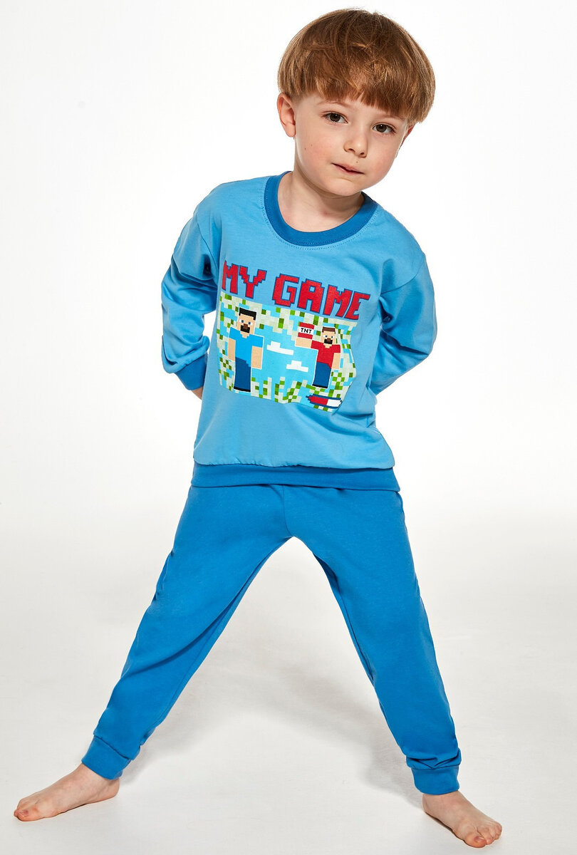 Chlapecké pyžamo Cornette Kids Boy 477/147 My Game dł/r 86-128, modrá 110-116 i384_89586243