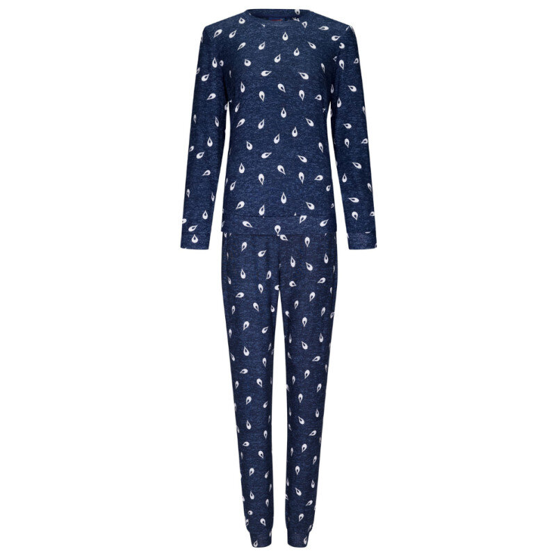 Modré pyžamo s potiskem pro ženy - Měkký sněhulák, 44 i10_P65956_2:1269_