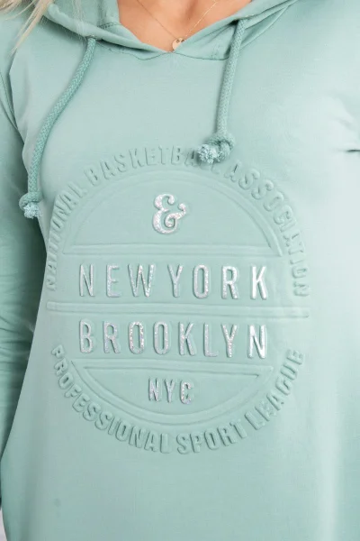 Dámské pohodlné šaty Brooklyn v tmavé mátě - K-Fashion