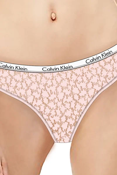 Růžové Květinové Kalhotky Carousel - Calvin Klein