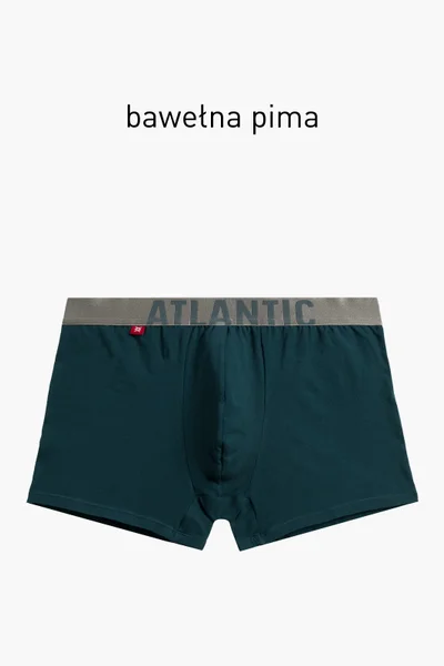 Sportovní zelené boxerky Atlantic z jemné pima bavlny