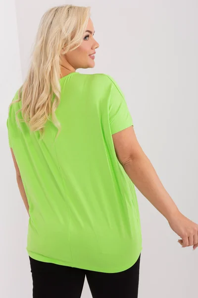 Dámská světle zelená plus size halenka FPrice