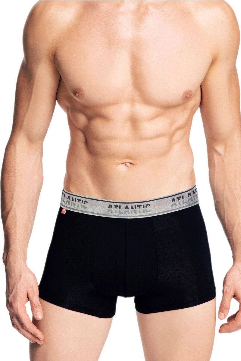 Černé boxerky pro muže Atlantic Comfort Fit, černá M i41_9999932566_2:černá_3:M_