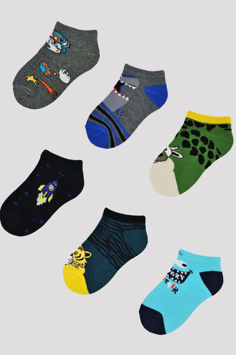 Noviti chlapecké ponožky s výrazným vzorem, černá 19-22 i170_ST004-B-01-019022B