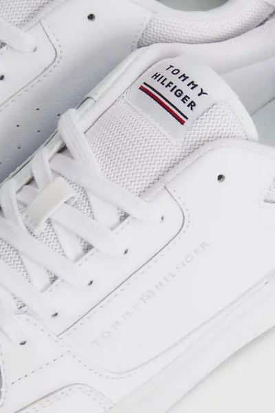 Kožené pánské bílé boty Tommy Hilfiger Core Basket