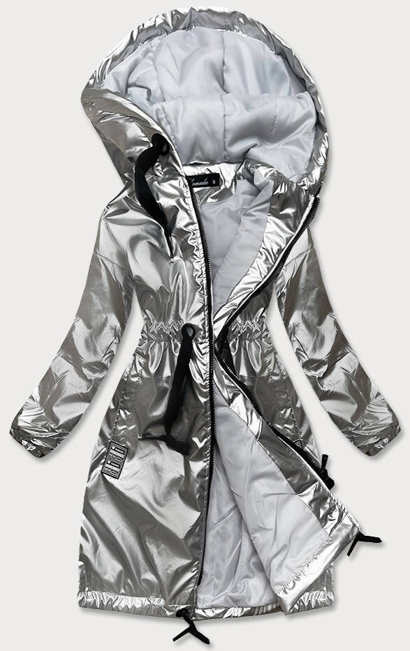 Stříbrná bunda pro ženy pro přechodné období GF6346 KAMADA, odcienie szarości S (36) i392_18957-46
