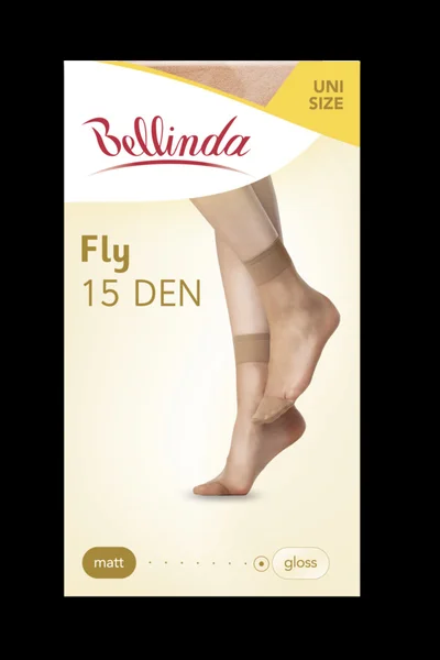 Dámské silonkové ponožky FLY SOCKS 6U3C DEN - BELLINDA - černá