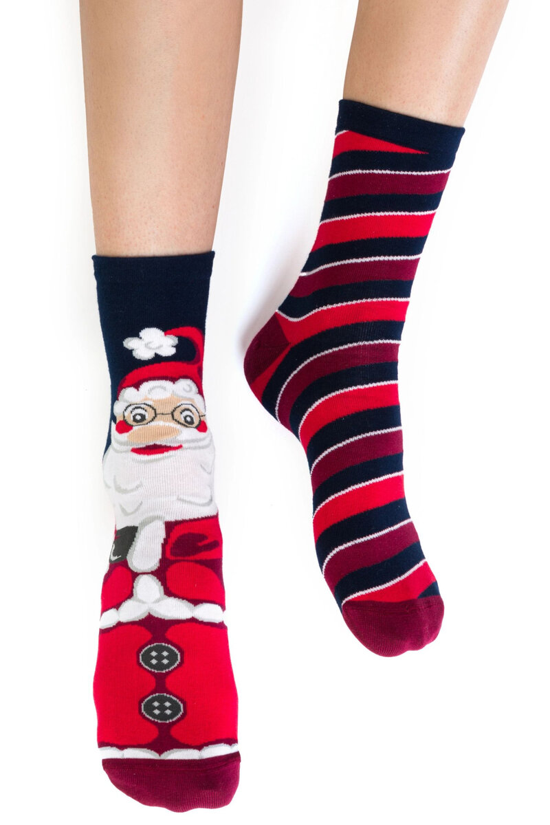 Teplé vánoční froté ponožky Steven - tmavě modrá, tmavě modrá 35/37 i41_9999932858_2:tmavě modrá_3:35/37_