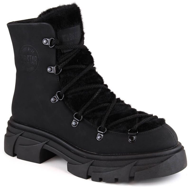 Zimní kotníkové boty Big Star W - černé platformy, 37 i476_185746