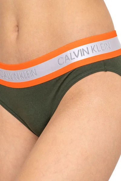 Dámské kalhotky 7BD1 khaki - Calvin Klein
