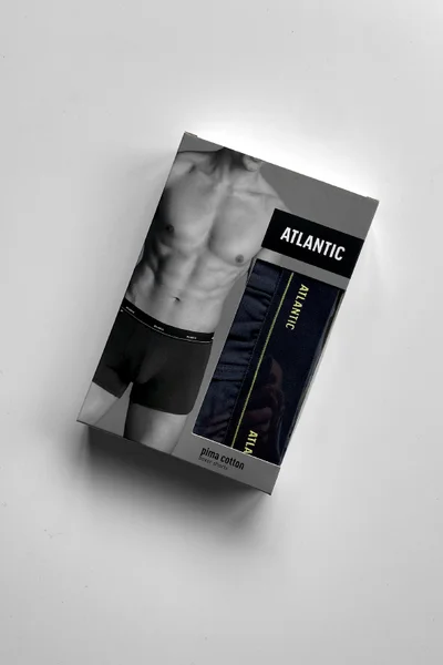 Atlantic PREMIUM Pánské TMAVĚ ŠEDÉ Boxerky s Pima Bavlnou