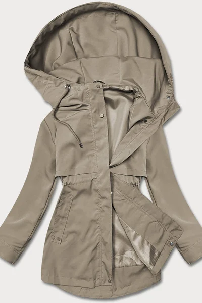 Tenká bunda pro ženy v olivové barvě s podšívkou 08KQN S'WEST