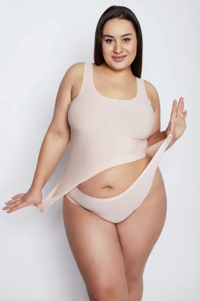 Dámské kalhotky Julimex Flexi-one Plus Size - béžové