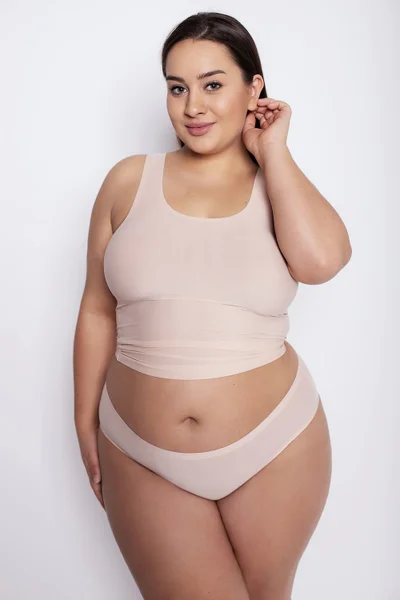 Dámské kalhotky Julimex Flexi-one Plus Size - béžové