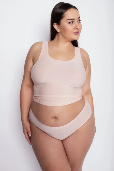 Dámské kalhotky Julimex Flexi-one Plus Size - béžové