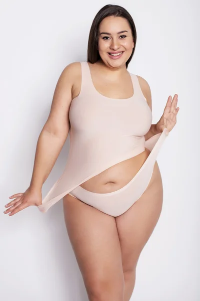 Dámské kalhotky Julimex Flexi-one Plus Size - béžové