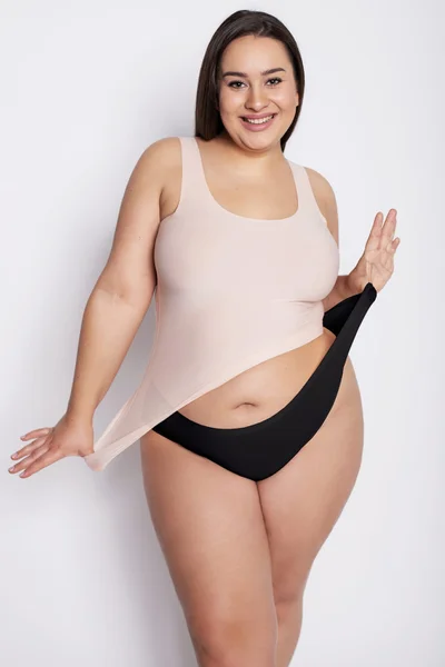 Dámské kalhotky Julimex Flexi-one Plus Size - béžové