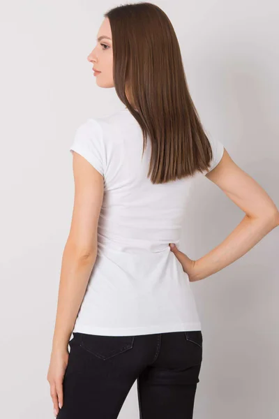 Bílé dámské tričko s aplikací FPrice