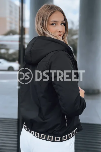 Bunda SELENE s kapucí černá - Dstreet