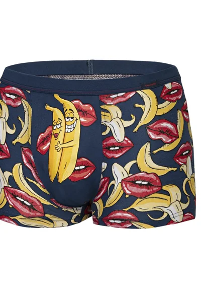 Boxerky pro muže Bananas XB1L Jeans-Red-Yellow - Cornette