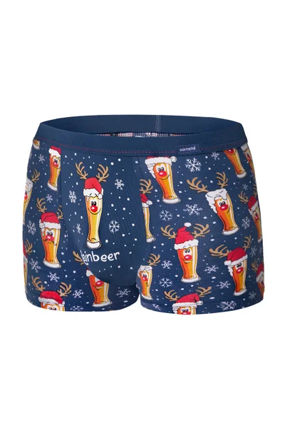 Pánské boxerské trenýrky Pivo 15870U Pivo Merry Chrystmas - Cornette