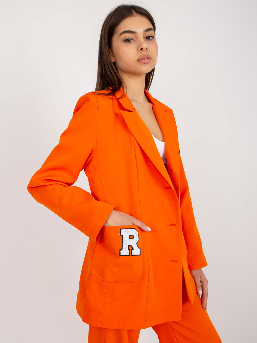 Oranžové dámské sako FPrice, jedna velikost i523_2016103375073