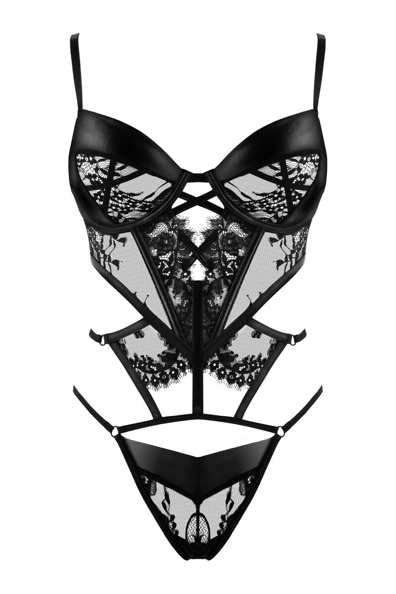 Černý erotický body Leonela - Beauty Night, černá L/XL i41_9999939244_2:černá_3:L/XL_