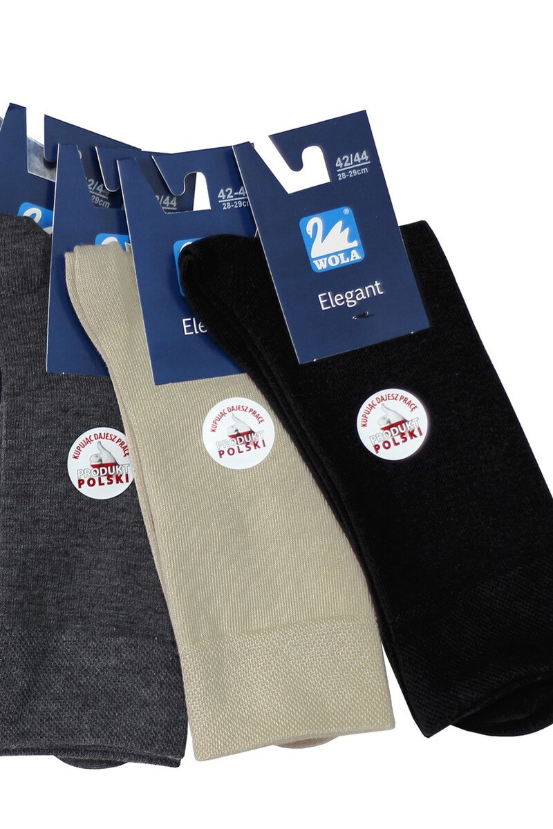 Pánské hladké ponožky s polyesterem MR ELEGANT, černá 45/47 i170_U94017005030G95