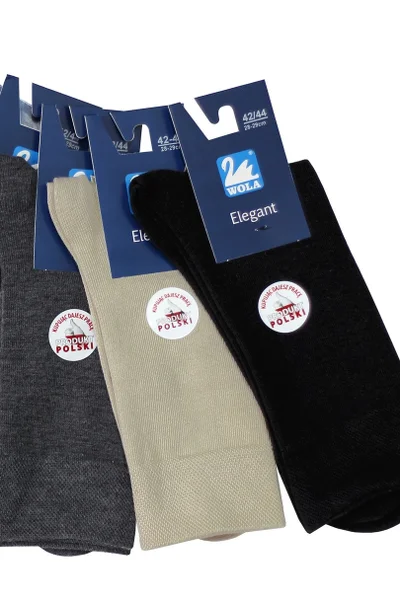 Pánské hladké ponožky s polyesterem MR ELEGANT