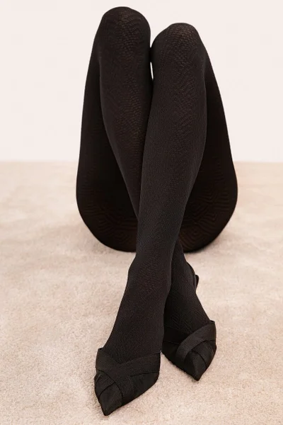 Symetrické dámské mikrovláknové punčochové kalhoty Fiore 40 den