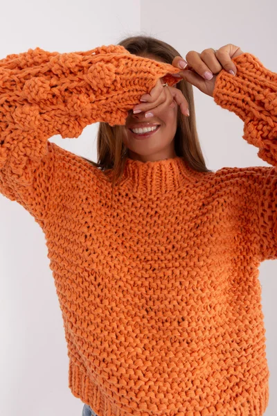 Oranžový oversized svetr FPrice