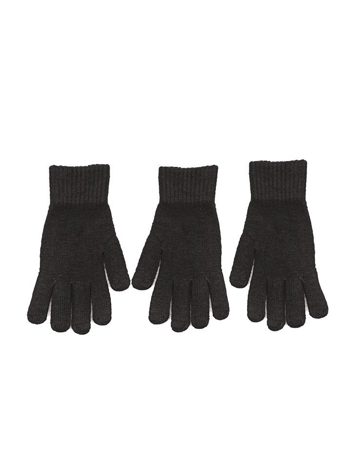 Černé pletené pánské rukavice Rak, černá 25 cm i384_21479150