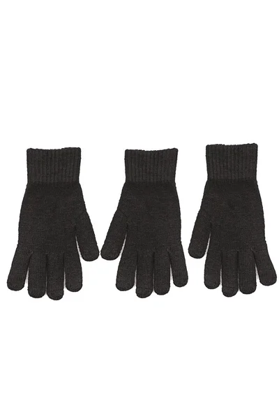Černé pletené pánské rukavice Rak