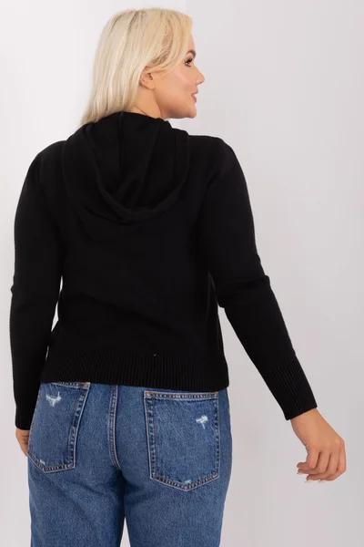 Černý plus size svetr s viskózou - PM-SW-PM9735