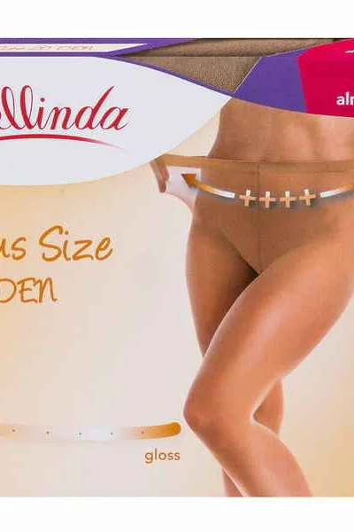 Dámské punčochové kalhoty pro nadměrné velikosti PLUS SIZE 79AK DEN - BELLINDA - almond