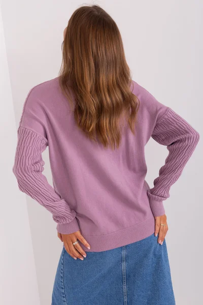 Klasický fialový dámský svetr FPrice