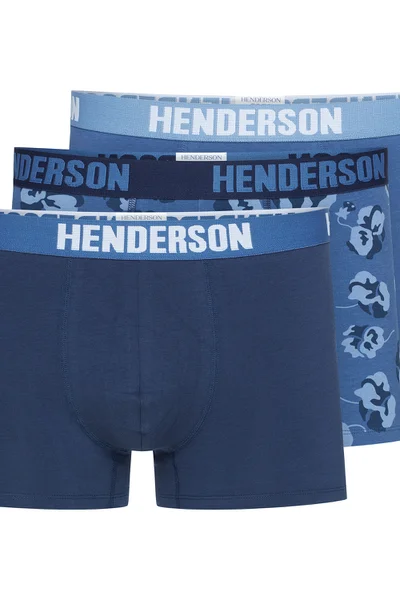 Boxerky Henderson Jeans Blue - 3ks - elastické - bavlněné