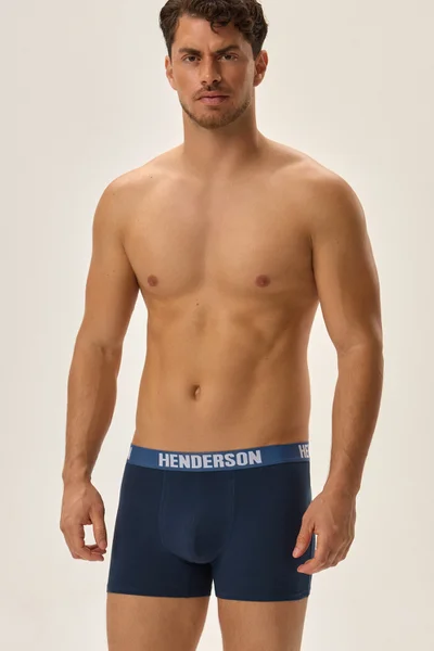 Boxerky Henderson Jeans Blue - 3ks - elastické - bavlněné