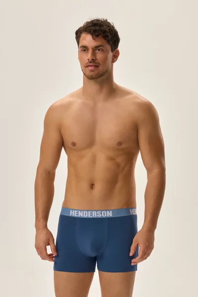 Boxerky Henderson Jeans Blue - 3ks - elastické - bavlněné