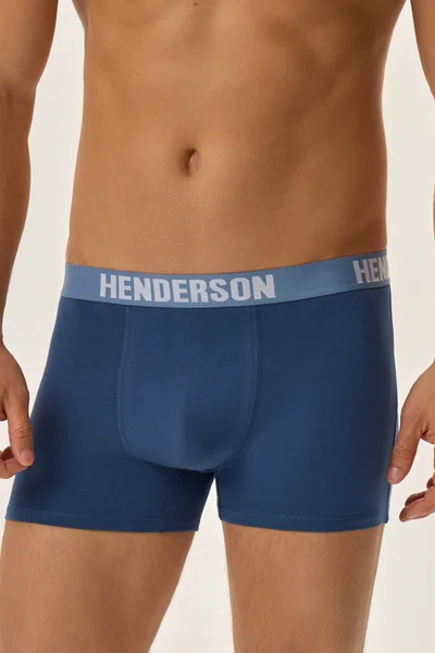 Boxerky Henderson Jeans Blue - 3ks - elastické - bavlněné