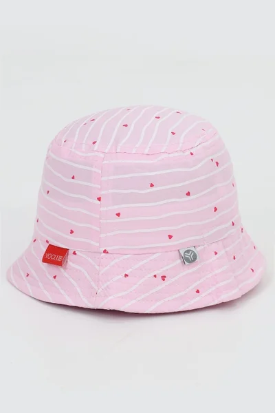 Letní dětský klobouk YO! Girl - Růžový potisk