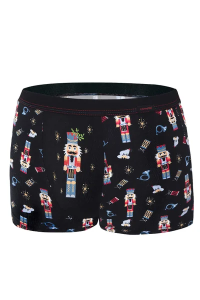 Boxerky pro muže Nutcracker 7Y4952 Black Merry Christmas - Cornette