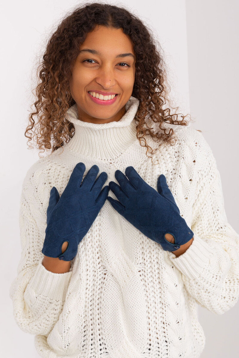Zimní dámské rukavice s květinovým motivem a funkcí Touch Screen, L/XL i240_191099_2:L/XL