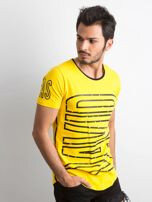 Pánské žluté tričko s potiskem FPrice, M i523_2016101918029